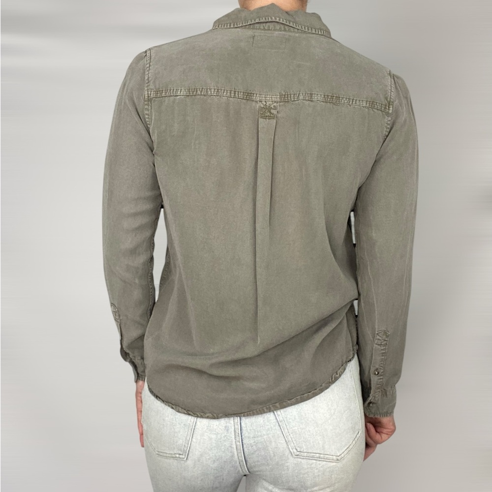 MARINE LAYER Hadley Button Down in Worn Olive Button Down Long Sleeve Casual - Picture 3 of 6
